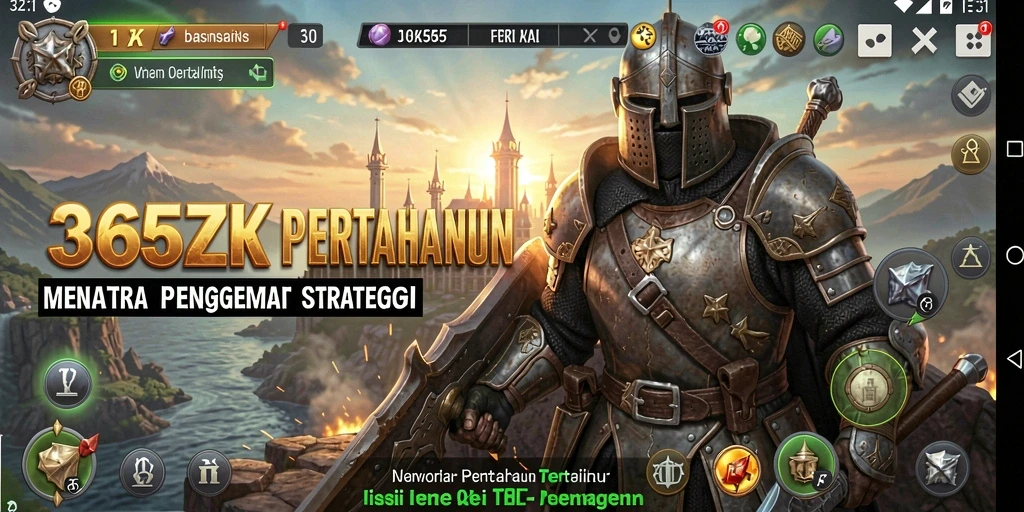 Tampilan aksi mendebarkan dalam gameplay Tower Defense 365ZK.