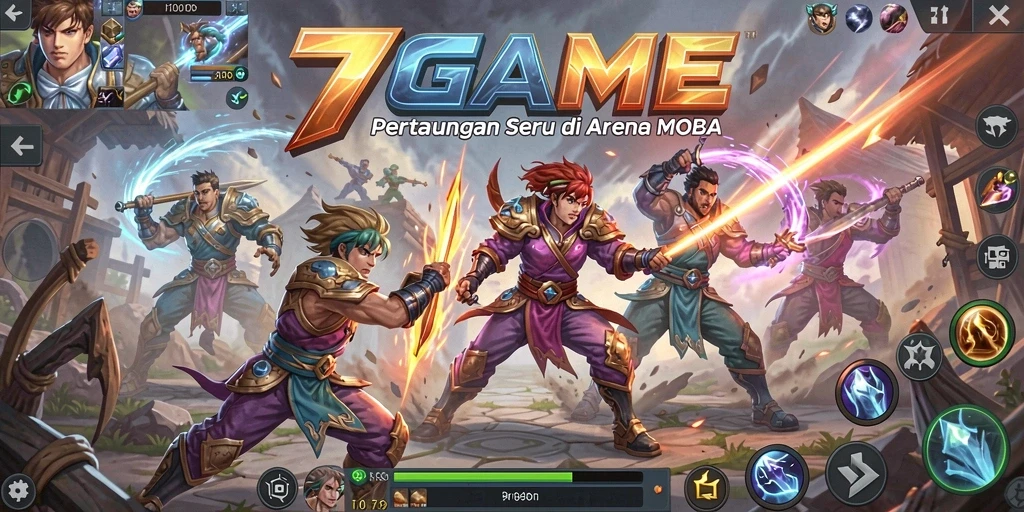 Gameplay seru di arena pertarungan MOBA terbaru.