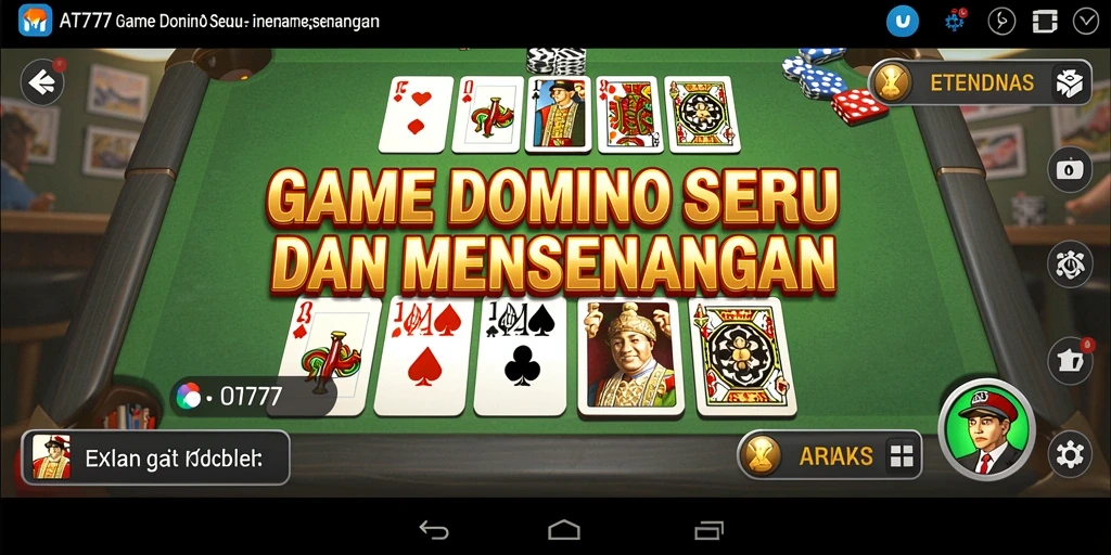 Tampilan menarik saat gameplay Domino di AT777.
