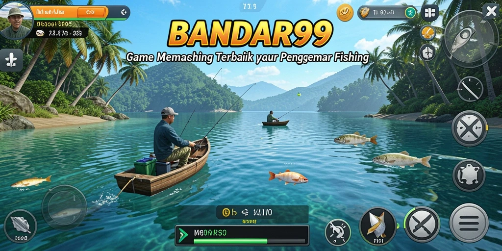 Tampilan gameplay memancing yang seru di BANDAR99