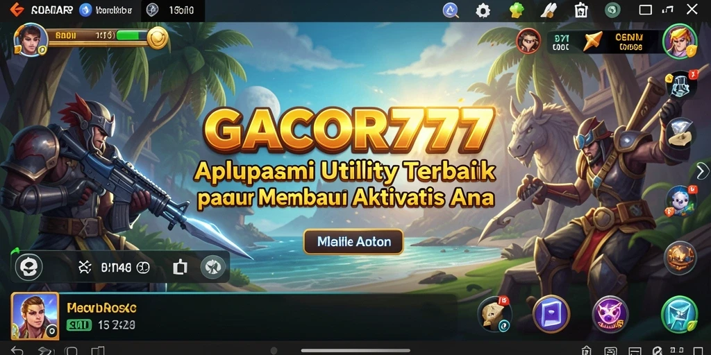 Tampilan utama GACOR777 dengan fitur Utility yang memudahkan pengguna.