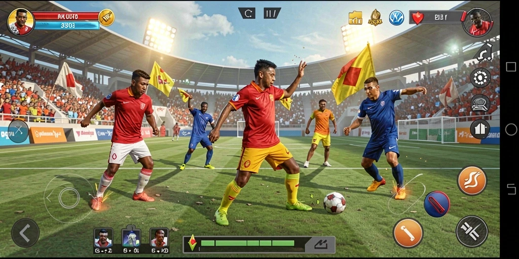 Screenshot MPO303 menampilkan aksi seru dalam gameplay olahraga.