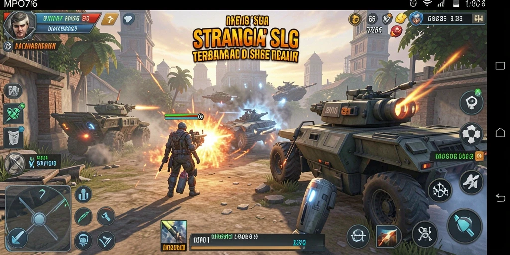 Tampilan gameplay MPO76 yang menampilkan strategi dan pertempuran yang mendebarkan.
