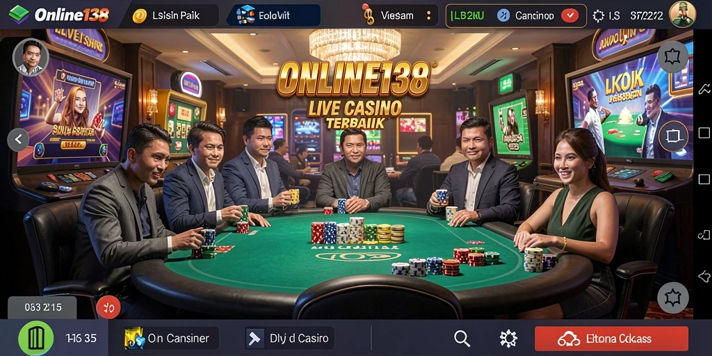 Tampilan gameplay Live Casino yang menegangkan dan interaktif di ONLINE138.