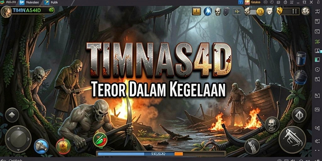 Screenshot TIMNAS4D menampilkan suasana menyeramkan dan gameplay mendebarkan.
